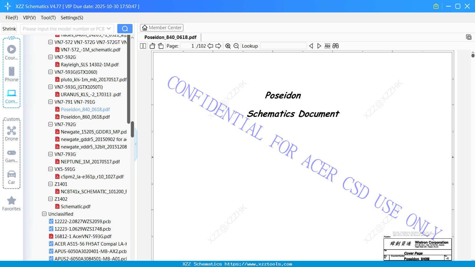 Laptop ACER Poseidon_840_0618